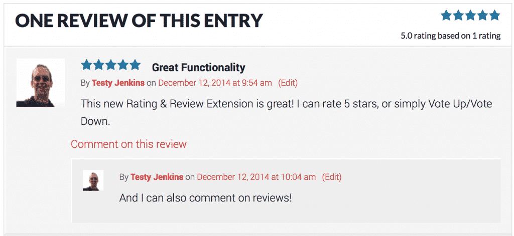Ratings & Reviews Preview
