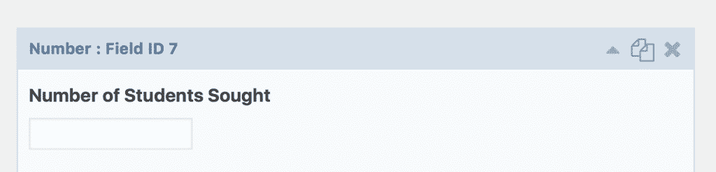 Number of Students Sought
