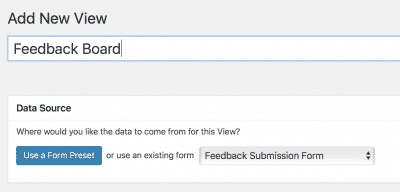 Feedback Board Title bar