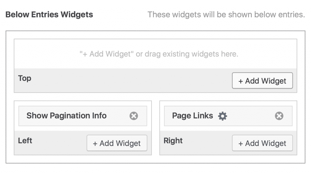 Below Entries Widgets