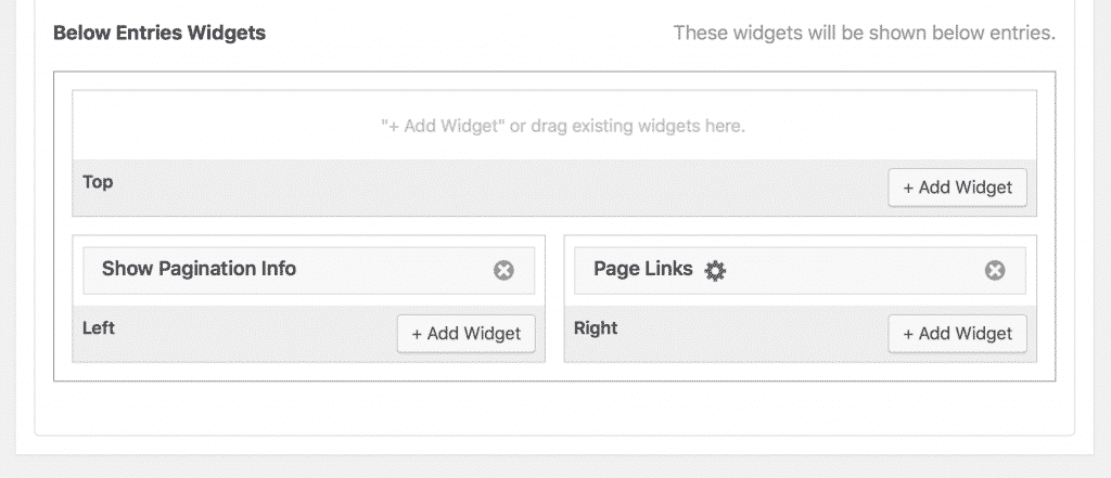 Below Entries Widgets