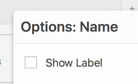Show Label