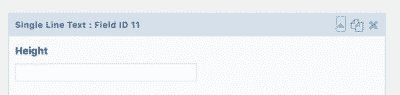 Single line text field