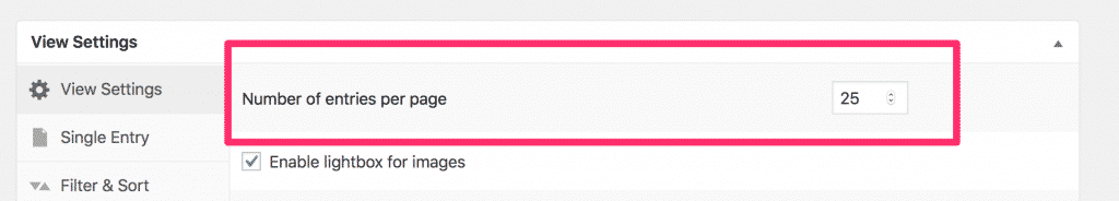 Number of Entries
