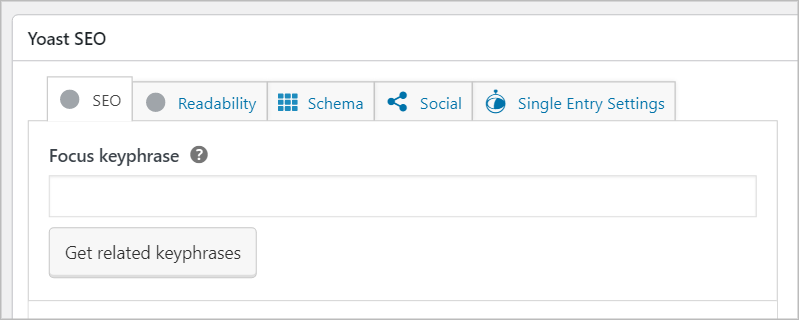 The Yoast SEO meta box