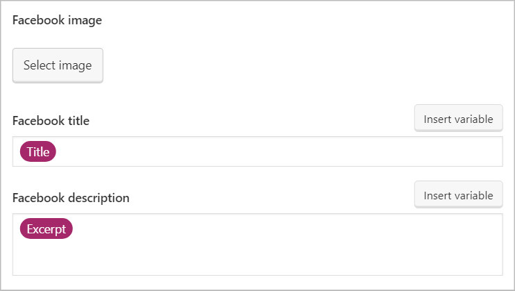 Yoast SEO Facebook settings