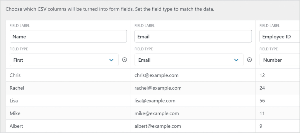 Mapping fields in Import Entries