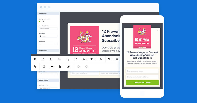 OptinMonster, a list building plugin for wordpress