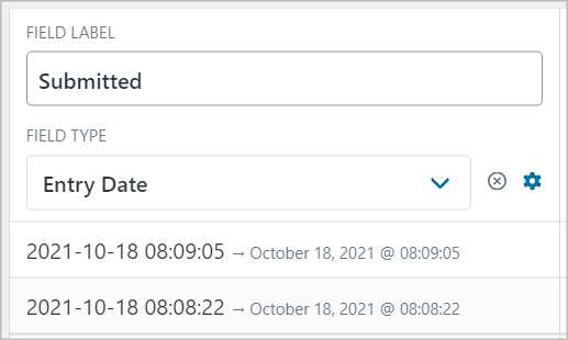 The FIELD TYPE dropdown menu