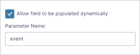 Allow field to be populated dynamically