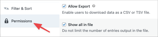 The GravityView Permissions settings