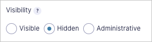 Field visibility settings