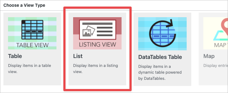 The GravityView List layout