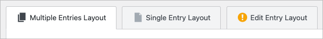 The GravityView Multiple Entries layout tab