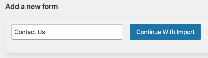 Naming a new form