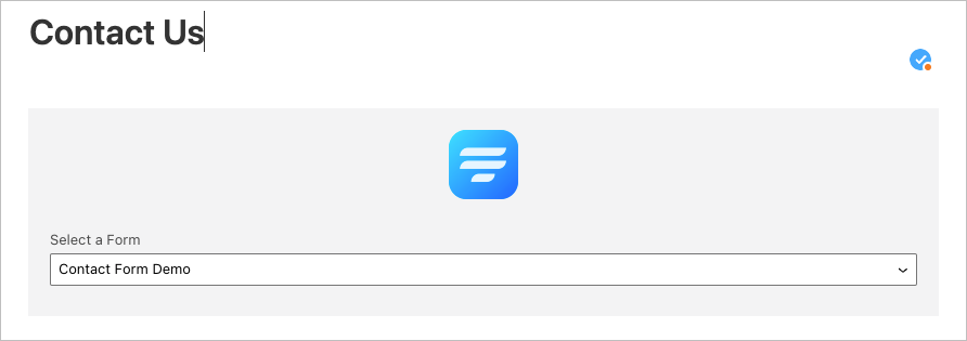 The Fluent Forms Gutenberg block