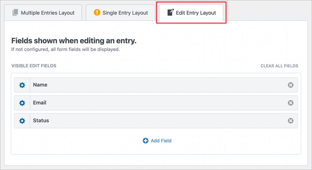 The GravityView Edit Entry Layout