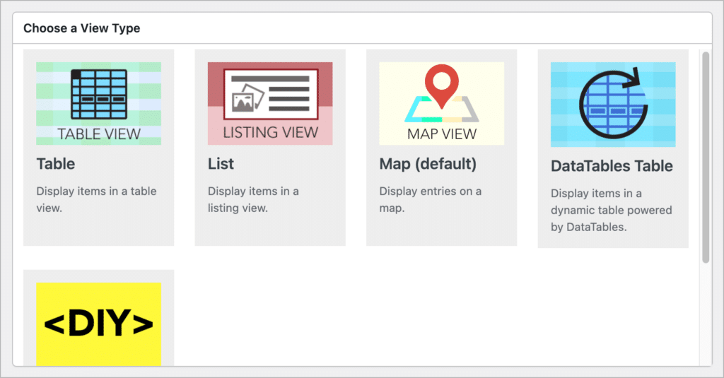 GravityView View Types