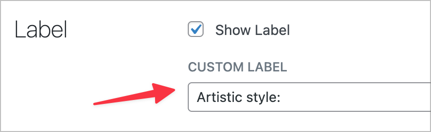 Field label settings in GravityView