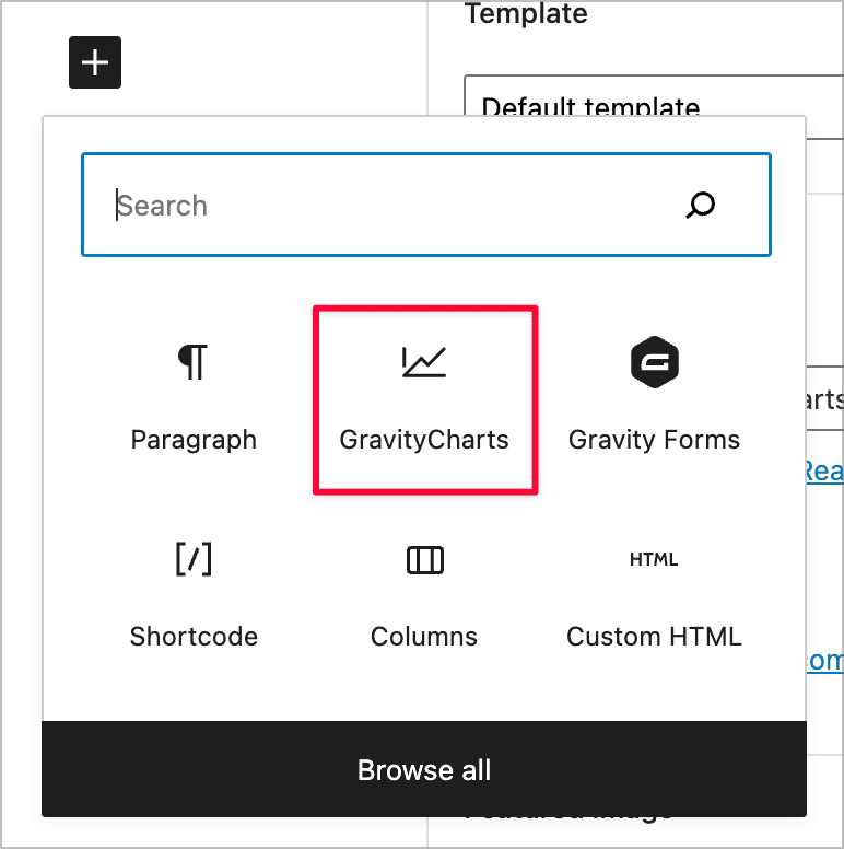 The GravityCharts block