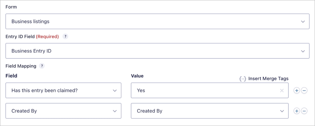 Update entry settings in Gravity Flow
