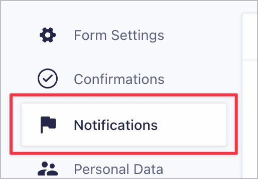 The Notification tab on the Gravity Forms Settings page