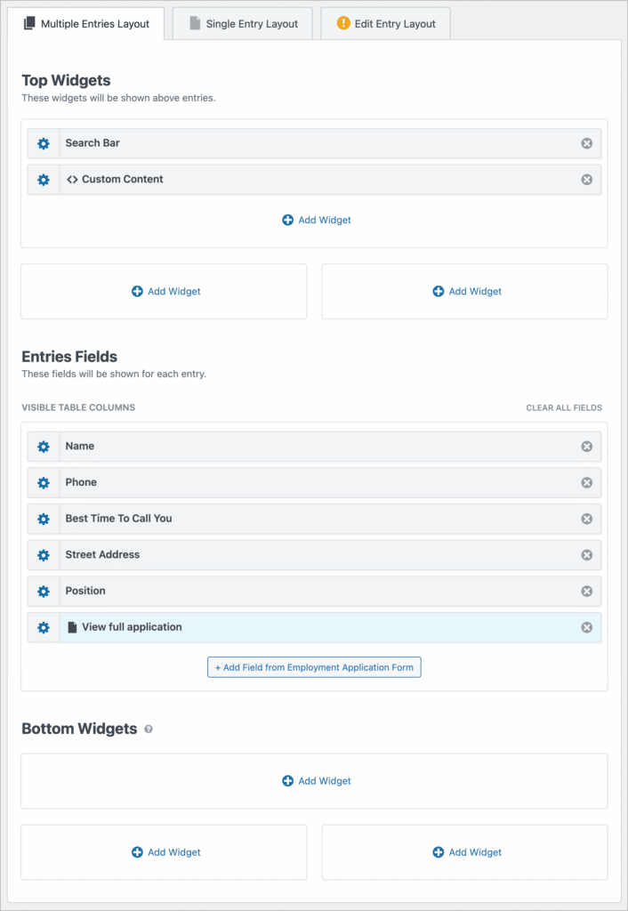 The GravityView View editor