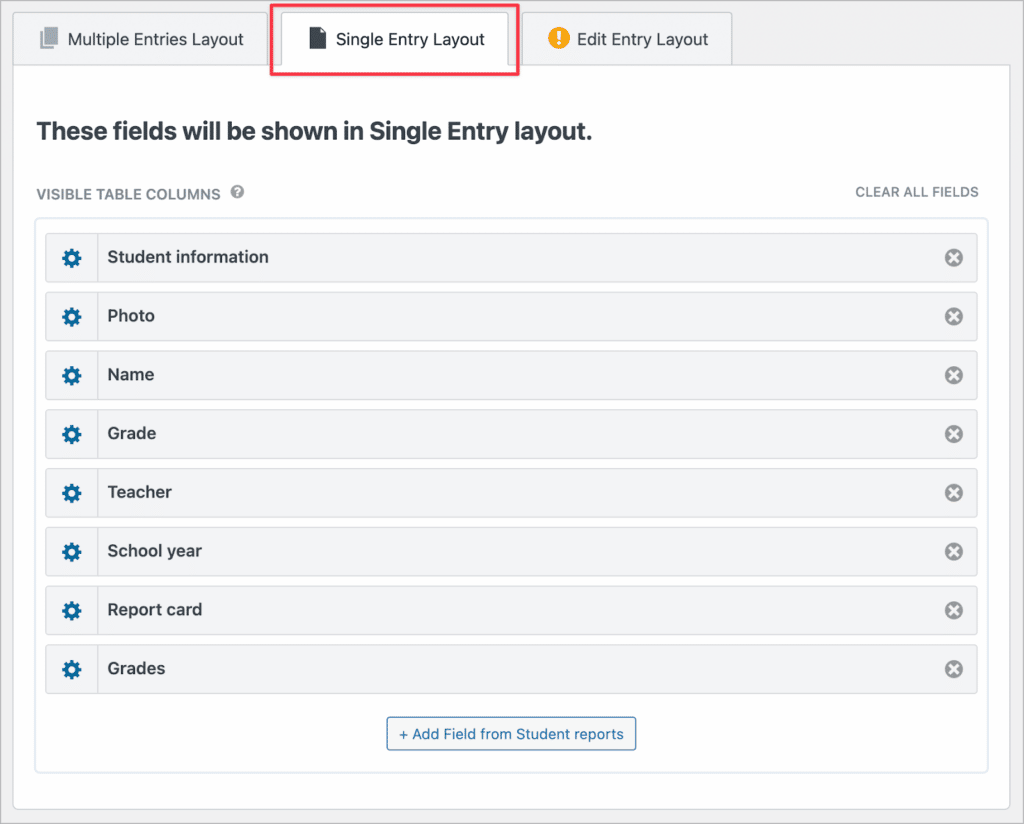 The Single Entry Layout in the GravityView View editor