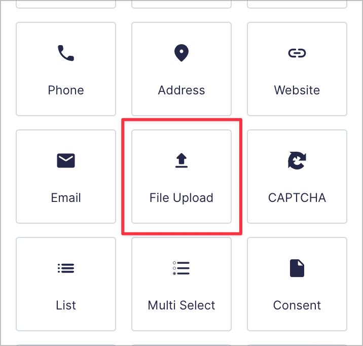 The Gravity Forms 'File Upload' field