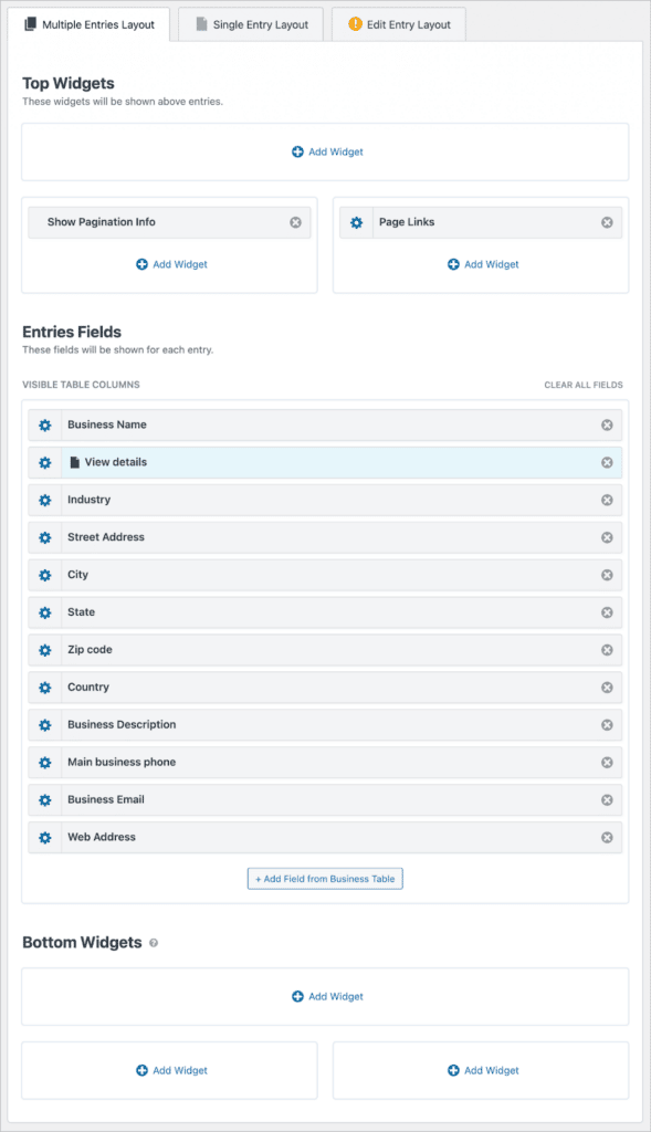 The drag-and-drop view builder