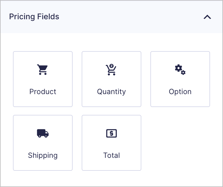 Gravity Forms Pricing fields