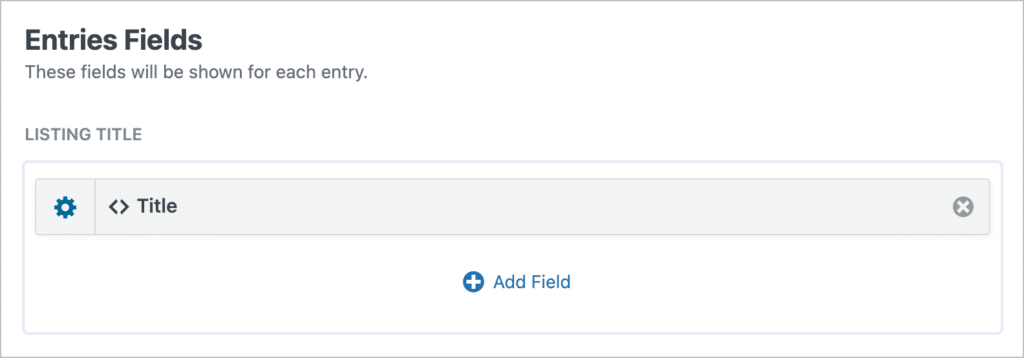 The 'Listing Title' section of the GravityView View editor