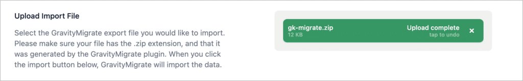 GravityMigrate—import settings