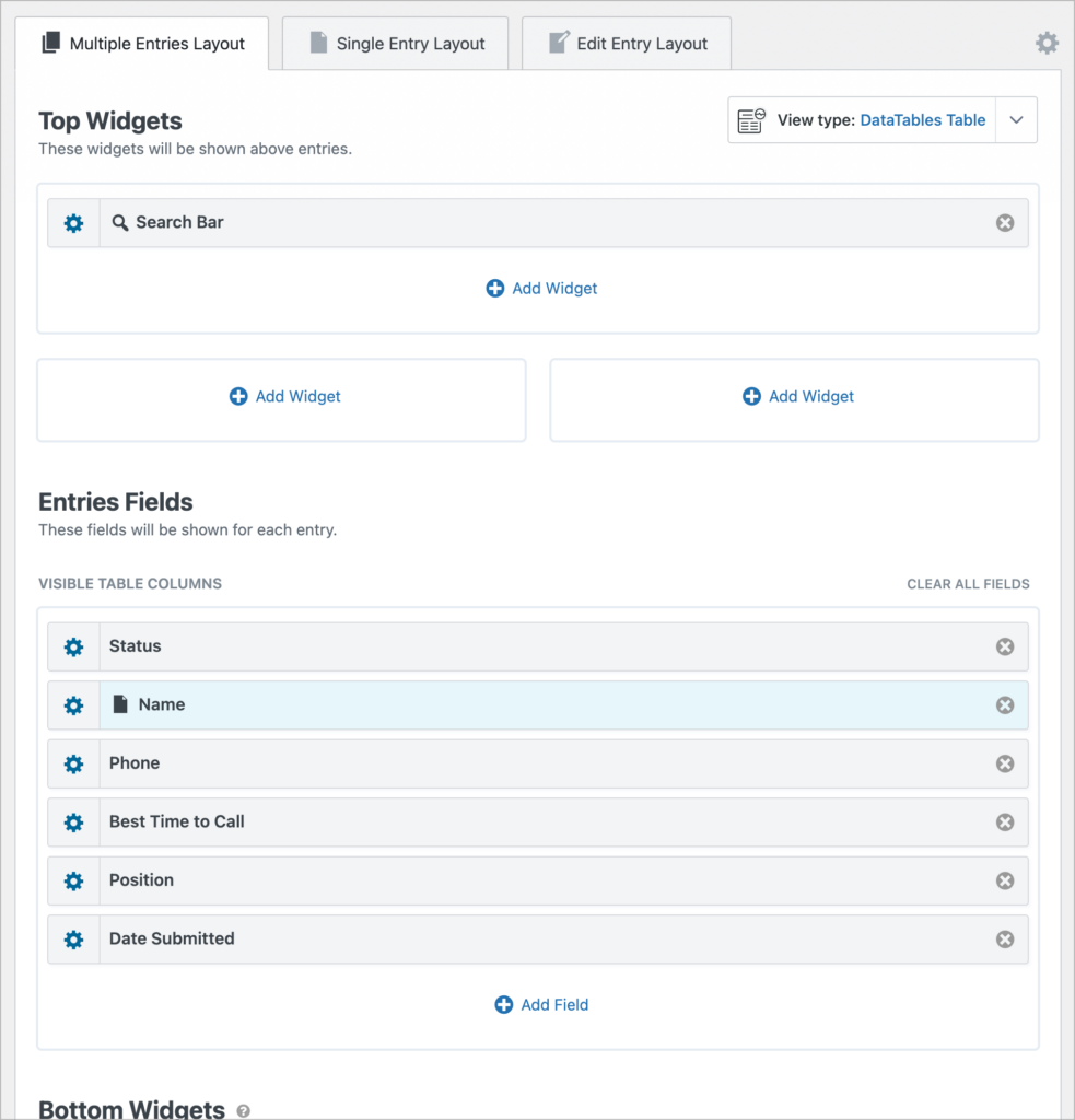 The GravityView editor