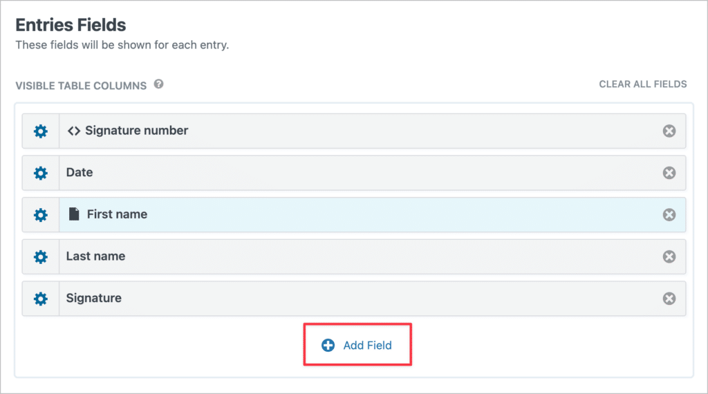 The Add Field button in the GravityView editor