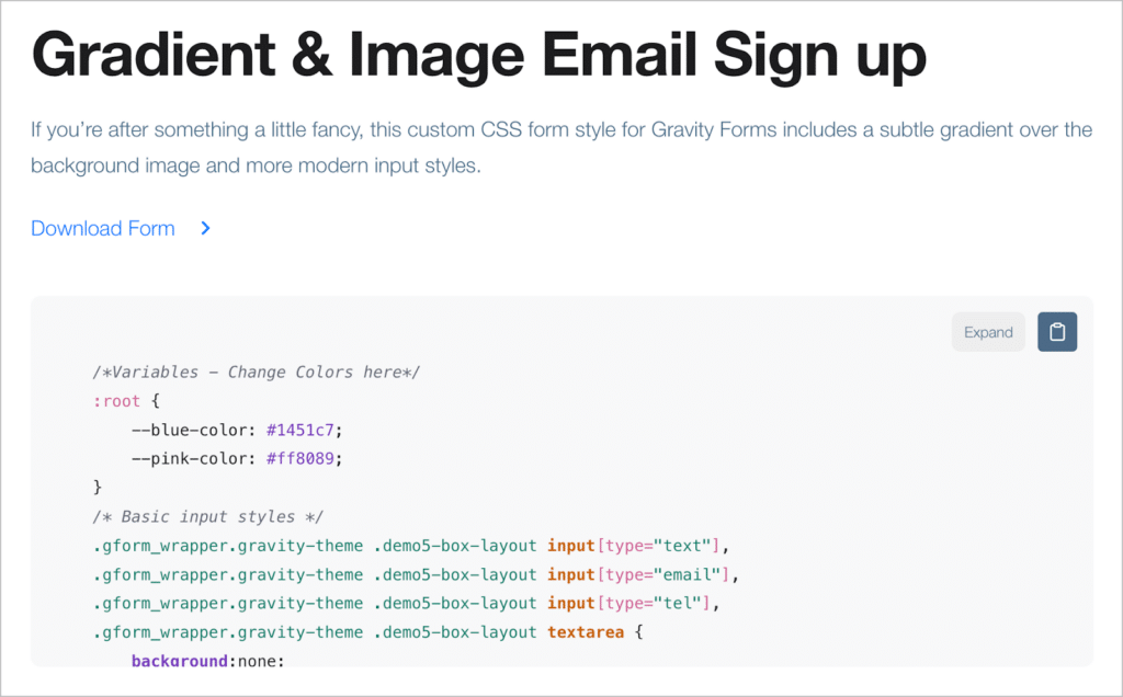 CSS styles for Gravity Forms from JetSloth