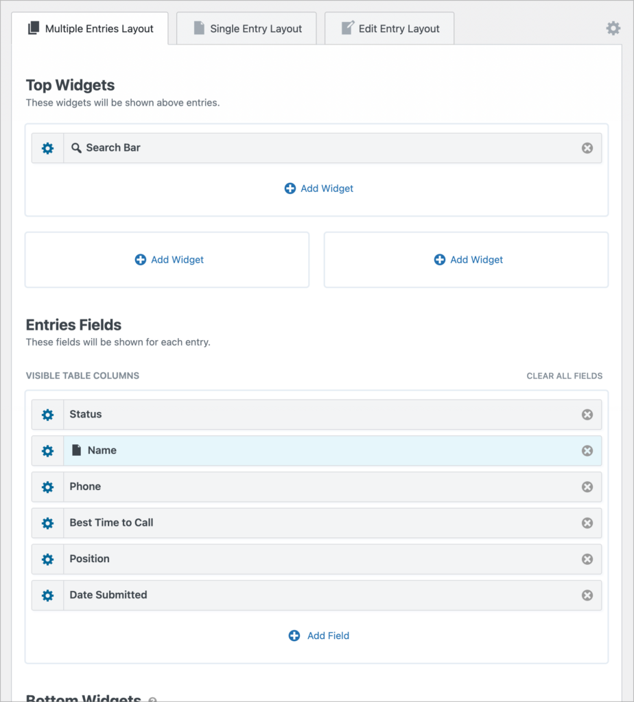 GravityView editor