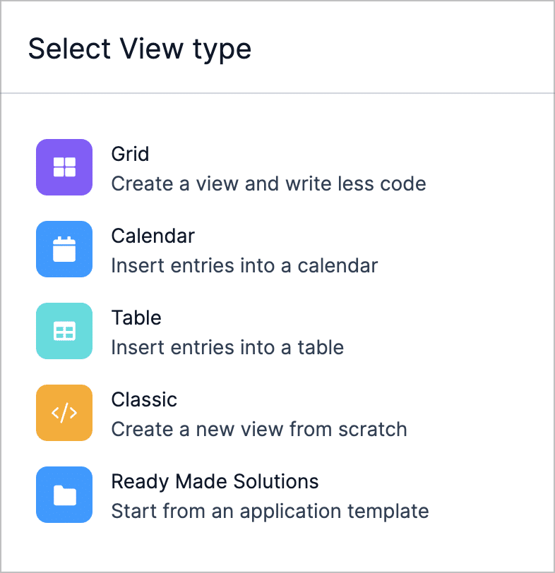 Formidable Views—View types