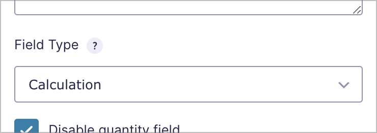 The Field Type dropdown menu set to 'Calculation'