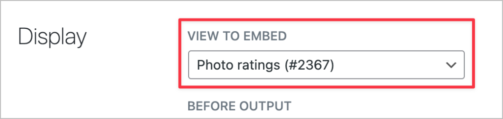 A dropdown menu titled 'Photo ratings'