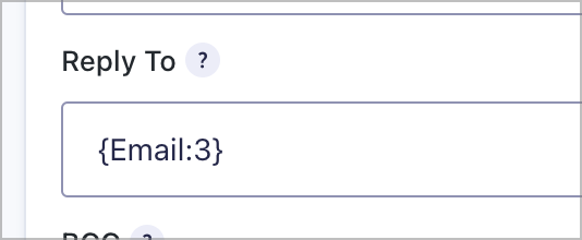 An input field labeled 'Reply To'