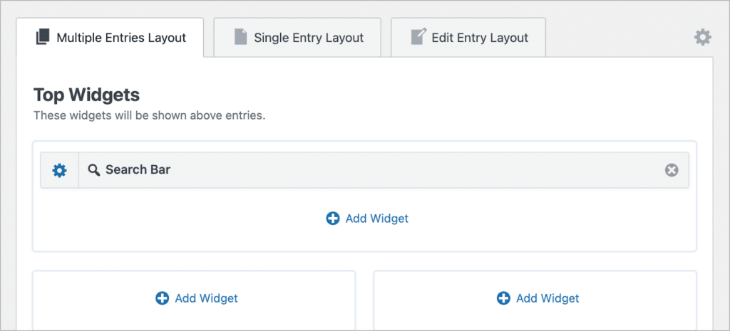 The GravityView search bar.