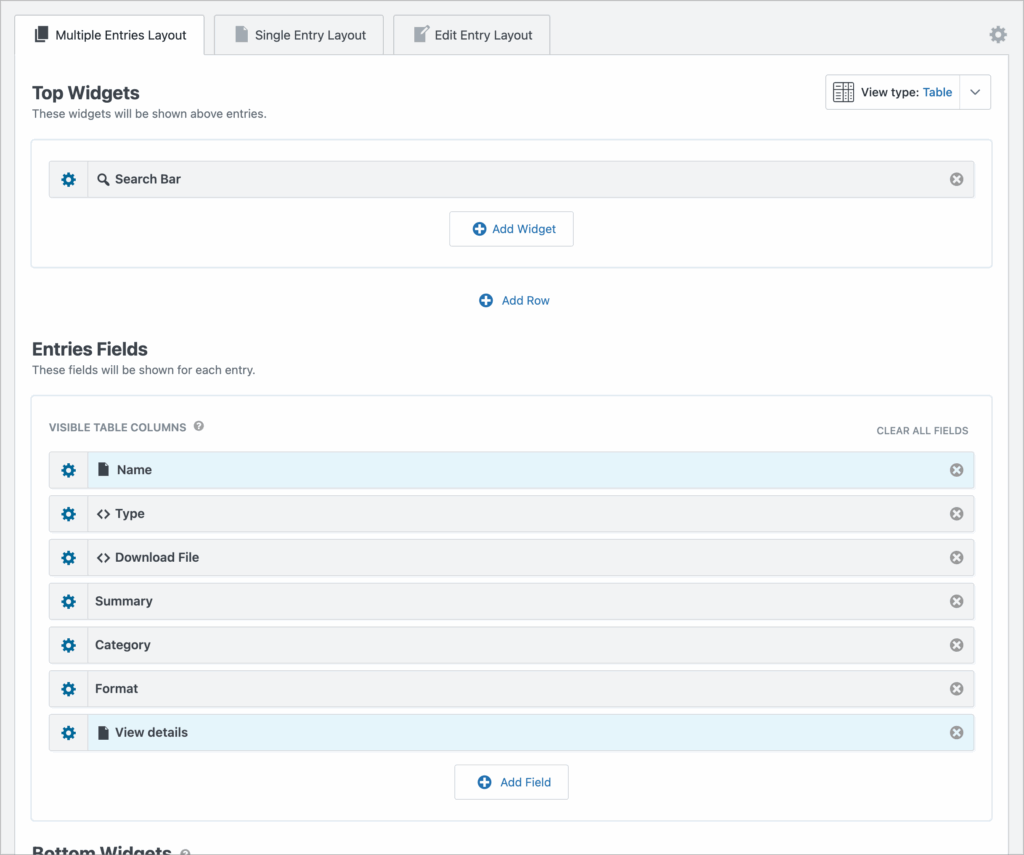 GravityView editor