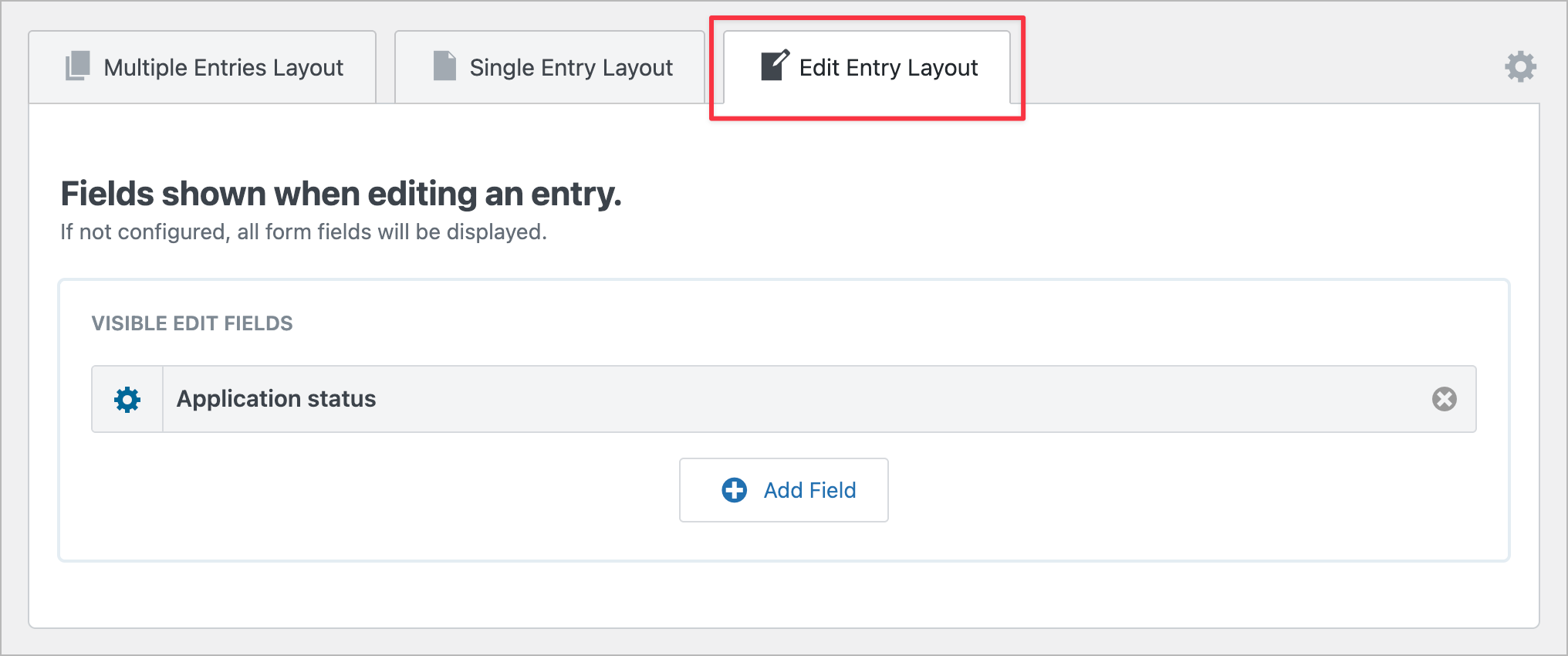The Edit Entry Layout in GravityView